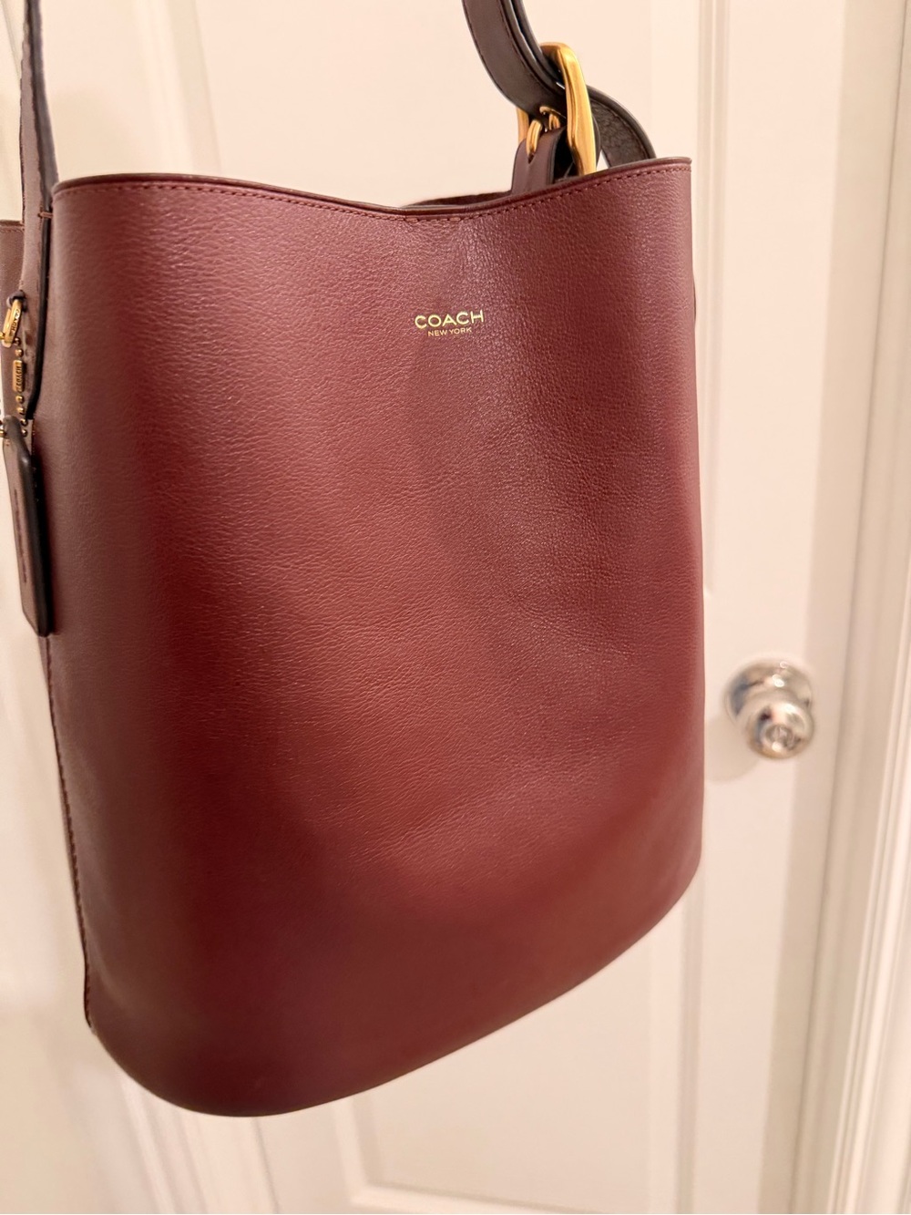 Coach Bleecker Bucket Bag Merlot